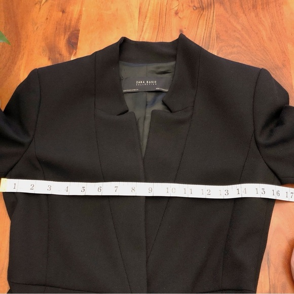 ZARA Black Minimalist Contemporary Workwear Blazer Jacket. Size XS. - Picture 13 of 16